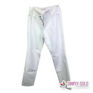 Coldwater Creek Natural Fit Women's Jeans High-Rise White Cotton Stretch Sz 12